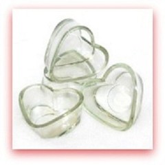 Set of 12 Heart Shaped 3 oz. Jars Bridal Shower Wedding Favors
