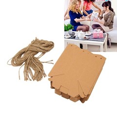 50Pcs Lantern Kraft Gift Box Hex Paper Gift Box Kraft Paper Package Box