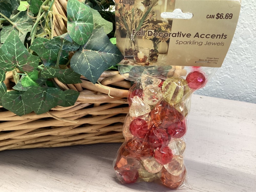 Decorative Fall Accents Faceted Acrylic Sparkling Gems Table Decor