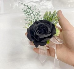 Rose Wrist Corsage Bracelet Set, 2 Pack, Wedding Party Decor