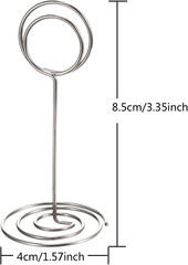 24 Pack 3.35 Inch Table Number Holder Place Card Wire Photo Holder Picture Name