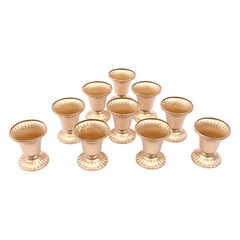 10 Pcs Trumpet Gold Metal Vases Wedding Party Centerpieces Retro Decor Vase