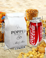 48 Pcs Engagement Popcorn Bags – Grease Resistant Wedding Party Favors