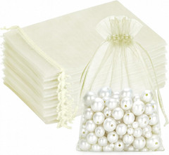25PCS Purple Organza Bags 5X7 Inches, Sheer Mesh Jewelry Pouches, Organza Gift B