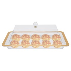 Acrylic Wedding Cake Display Plate Cookies Deserts Stand Serving Tray with Lid