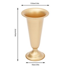 10 Pcs Tabletop Metal Wedding Table Decor Centerpiece Flower Trumpet Vase Set