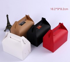 100x kraft paper boxes handle engagement bakery birthday party cake candy favour