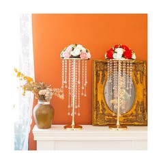 10 Pcs 21.65 inches Crystal Flower Stand Wedding Centerpieces for Tables, Tab…