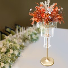 Elegant Gold Flower Stand, 4-Tier Wedding Centerpiece, Versatile Display