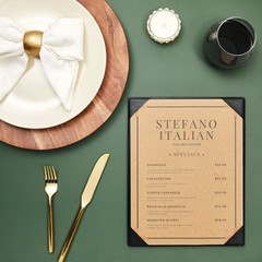 96 Sheets Brown Kraft Cardstock Paper 176GSM for 8.5 x 11 inches, brown