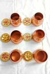 Copper Plated Hammered Dry Fruit Jars Indian Return gift Wedding Favor Gift
