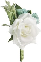 Jackcsale Boutonniere Brooch Flower Bridegroom Groom Men’s Boutineer with Pin
