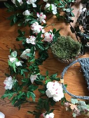 Silk Assortment Flowers Garland Arrangements Crafts Fruit Leaves Lot