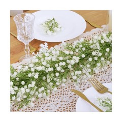 Dolicer 2 Pcs Babys Breath Artificial Flowers Vines, Faux White… Fast USA SHIP