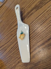 Vintage Decorative Porcelain Cake Server Cutter Holiday Wedding Birthday Etc.