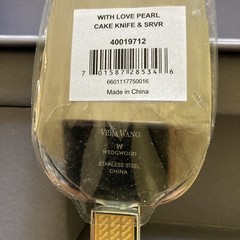 Vera Wang Wedgwood ~ With Love ~ Gold 2-Piece Cake Serving Set~NIB