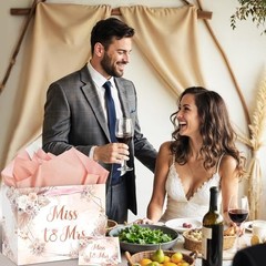 Bridal Shower Gift Bag Wedding Miss to Mrs Gifts Bag with Tissue Light Pink