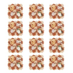 12 Pack Flower Wall Panels Caramel Champagne Silk Plastic Wedding Party Backdrop