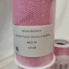 12 Tulle/Tul with 5 pink 6 in x 12yd, 5 Aqua 6 » x 25 yd and 2 Green 6″ x 25 yd