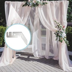 4 piezas de colgadores de doble barra transversal de 3» para cenefas de boda