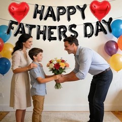 Happy Fathers Day Balloons 16inch Happy Fathers Day Foil Letter Balloons Black