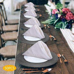 Black 50 Pack 13 Inch Round Reusable Plastic Charger Plates for Serving
