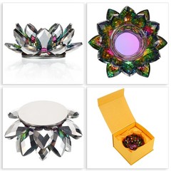 OwnMy Colorful Crystal Lotus Flower Tea Light Holder – Petals
