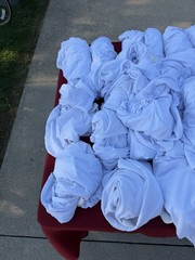 Lot of 68 White Stretch Spandex Banquet Chair Covers Wedding Event Party Decor