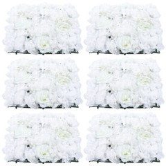 6 Pcs Silk Rose Flower Wall Panels 40 × 60 cm Wedding Party Backdrop