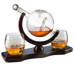 Etched World Decanter – The Wine Savant Set Decanter Antique