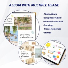 12×12 P Album 3 Ring Binder, Leather Cover Scrapbook Album 12×12