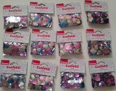 Lot of 12: 1 oz Packs of Heart-Shaped Confetti, Romance/Bridal/Wedding/Valentine