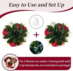 🔥2 Pcs Flower Centerpieces for Tables Wedding Fake Flowers Rose Arrangement🔥