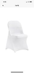 96 Pcs Champagne Stretch Spandex Folding Chair Covers for Wedding Party Dining
