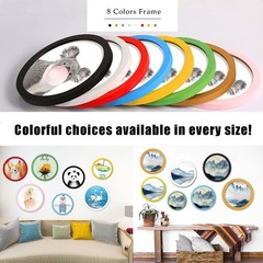 Colorful Round Photo Frames for Wall Mounting Display or Table Mounting Pictu…