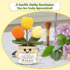Handmade Crochet Tulip Emotional Support Thank You Gift
