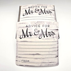 Advice For the Mr. and Mrs. Coasters Wedding Bridal Keepsake Coasters (19 Cards)