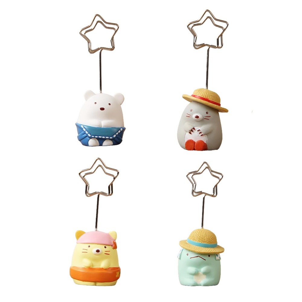 4Pcs,Cute Table Number Holders,Memo Clips Holder,Place Card Multi Color