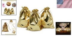 Versatile Gold Drawstring Organza Gift Bags – 4×6 – 100 Pieces for All Occasions