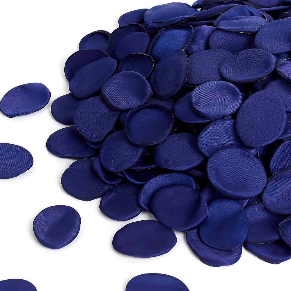 400PCS Artificial Rose Petals Navy Blue Fake Silk Flower Petals for Romantic Nig