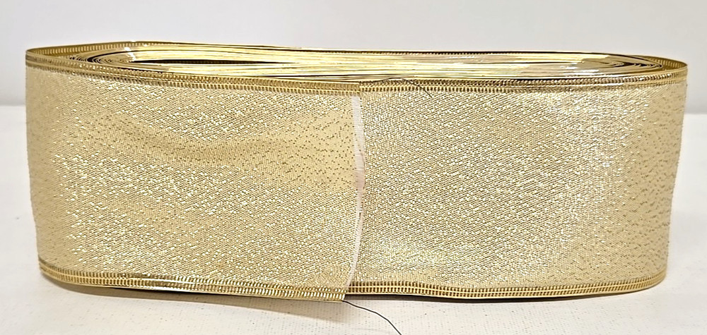 Gold Sheer Ribbon Wedding Decor Christmas Holiday Party Present Wrapping Bow 2.5