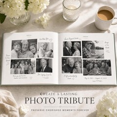 Sage Funeral Guest Book Celebration of Life Memorial Sign In Book