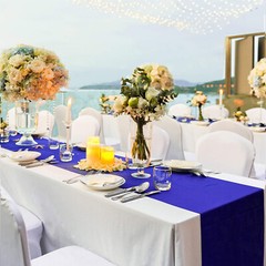 4x Royal Blue Satin 12″x 108»Table Runner Bright Silk Smooth Wedding Banquet
