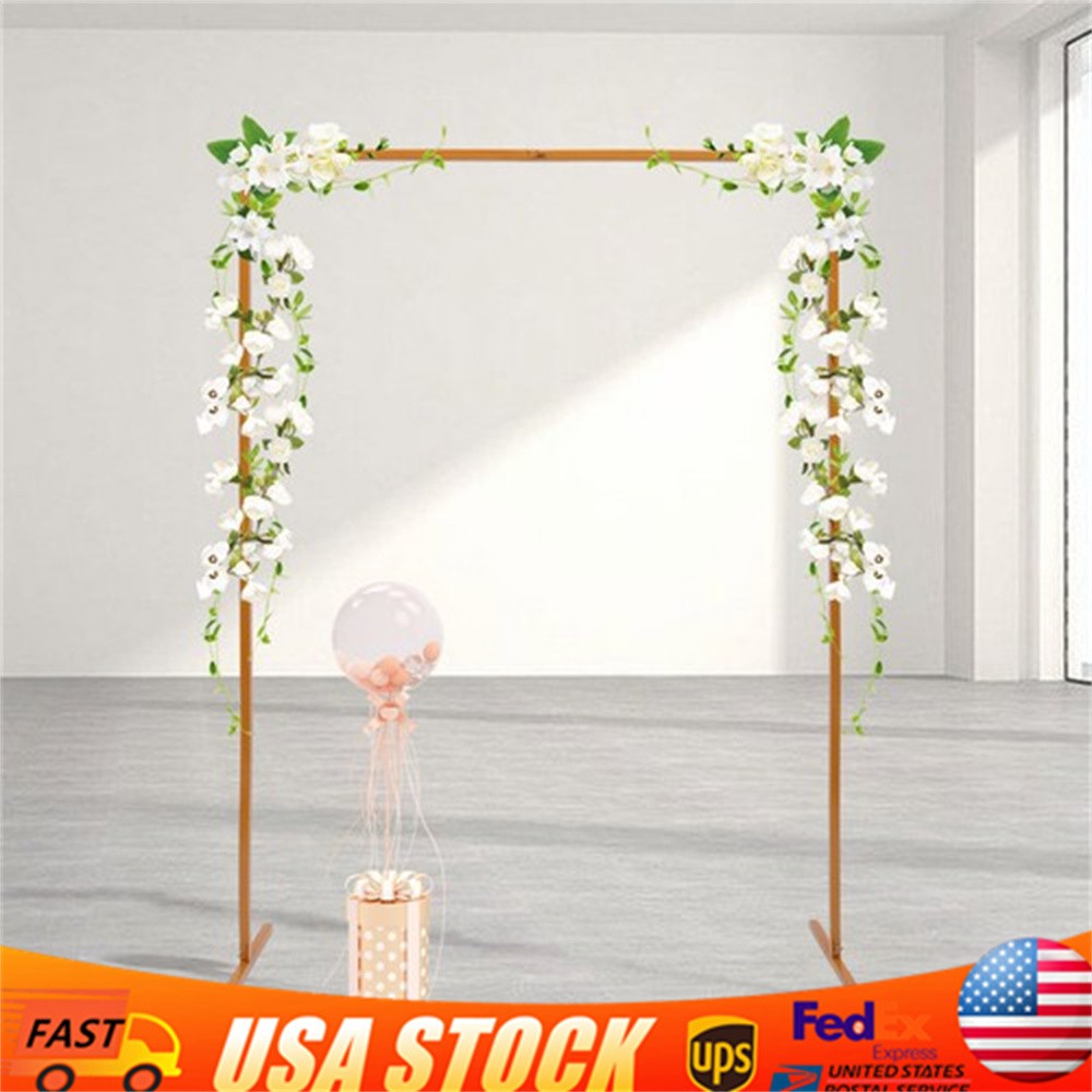 Wedding Arch Backdrop Metal Stand Square Flower Rack Frame Garden Party Decor US