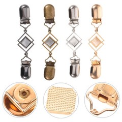 4Pcs Reusable Zinc Alloy Sweater Shawl Clips Multi Color Elegant Scarf Pins