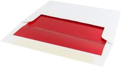 25x JAM PAPER A7 Premium Invitation Envelope 5 1/4 x 7 1/7 WHITE / RED Foil