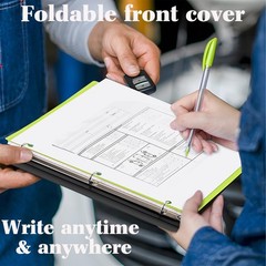 INFUN 1 Inch 3-Ring Telescoping Project Organizer Binder,13 Pocket, Customiza…