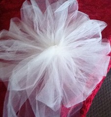 12 White Tulle Pew Bows Plain Wedding Chair Gazebo Party Rush Avail