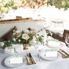 Greenery Place Cards Seating Name Banquet Wedding Dinner 25 PCS Set