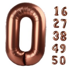 40 Inch Balloon Balloon,Chocolate Jumbo Mylar Foil Helium Number 0 Dark Brown